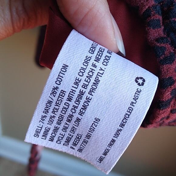 The Nines by Hatch Rust Animal Print Midi Dress Size XS - Picture 9 of 14